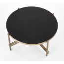 Стол журнальный HALMAR ISMENA черный/золотой, 80/41